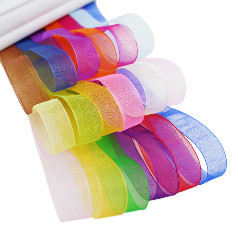 Ribbon Organza Roll - (50ヤード/ロール) 12mm オーガンザリボン 卸売 ギフトラッピングデコレーション クリスマスリボン