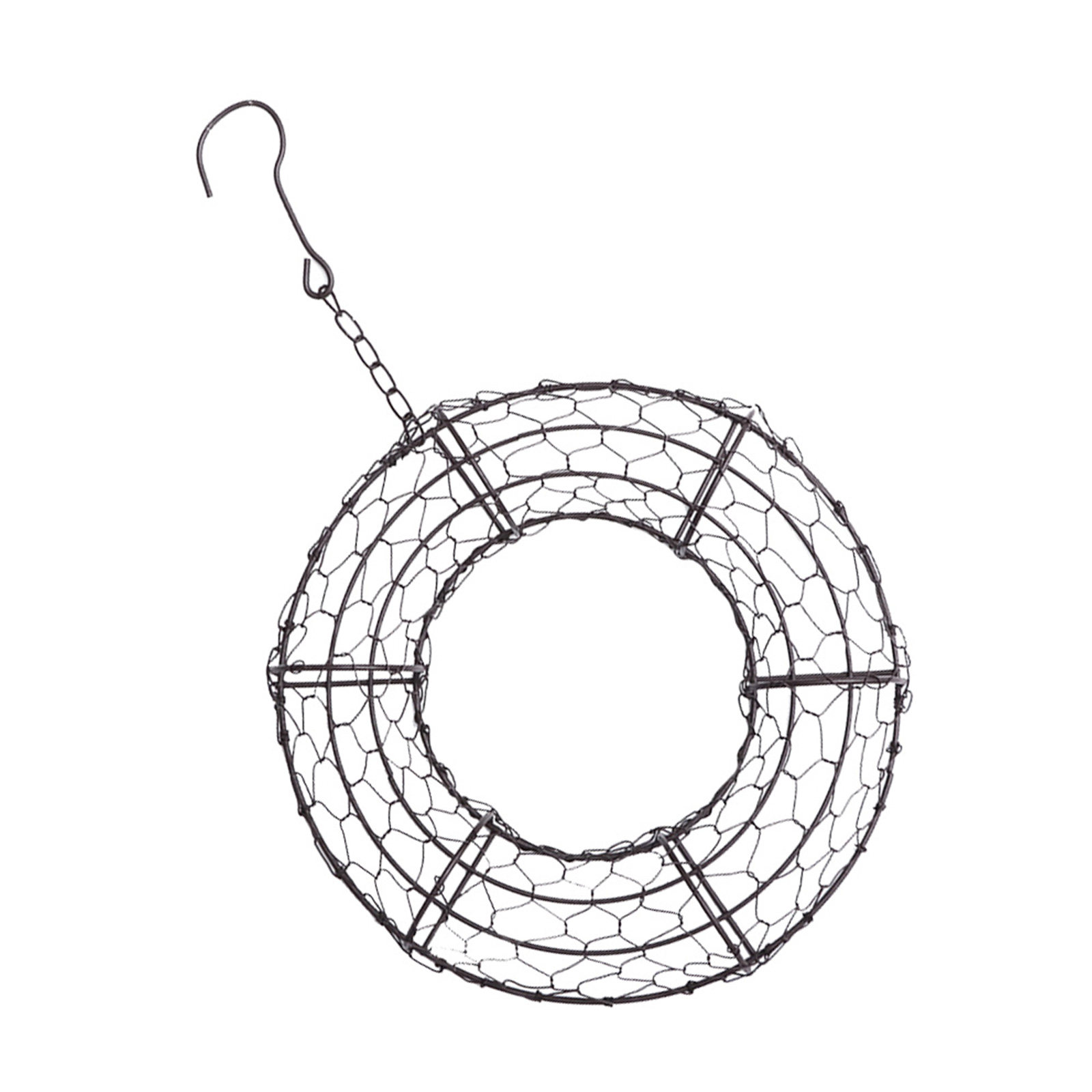 丸型鉄製リースフレームハンガー。多肉植物用、壁掛けプランター - Wreath Form Wire のレビューと価格