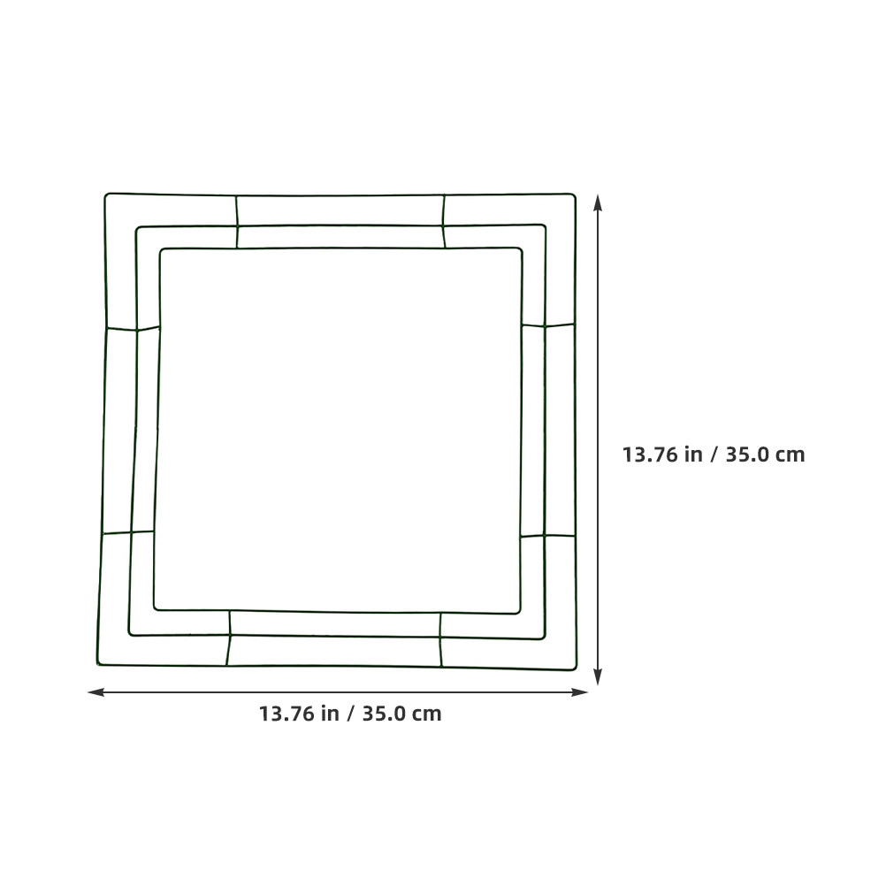 正方形のリースフレーム 35x35cm。鉄製のワイヤーで作ら - Wreath Form Wire のレビューと価格
