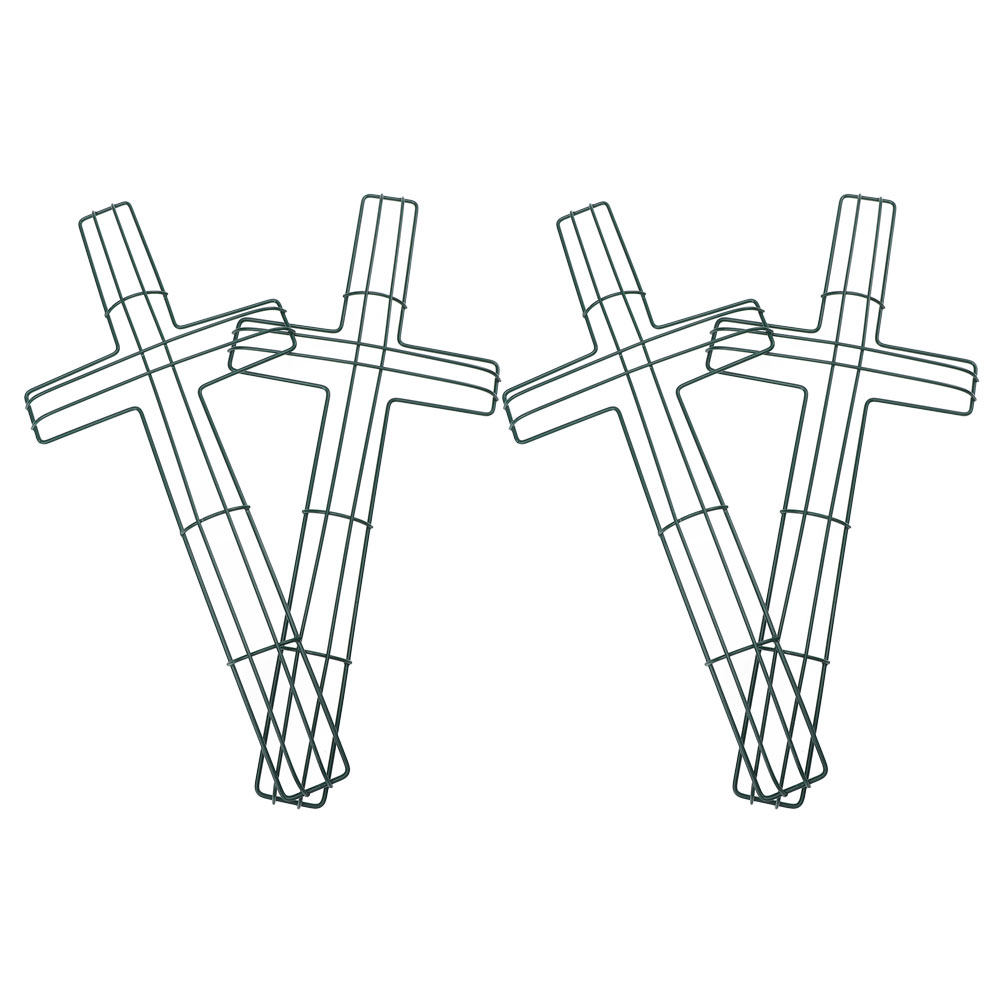 4個入り、花輪用の鉄製フレーム、十字型の金属ワイヤー。イース - Wreath Form Wire のレビューと価格