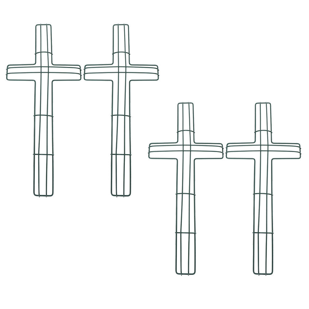 4個入り、花輪用の鉄製フレーム、十字型の金属ワイヤー。イース - Wreath Form Wire のレビューと価格